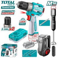 Total TCKLI1638 (шуруповерт, блендер, миксер, 2 АКБ)