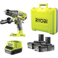 Ударная дрель-шуруповерт Ryobi R18PD7-220B 5133004295 (с 2-мя АКБ, кейс) - Превью изображения №2 — Интернет-магазин Teono.by