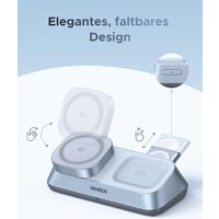 Беспроводное зарядное Ugreen MagFlow 3-in-1 W711 55677 (голубой) - Превью изображения №3 — Интернет-магазин Teono.by