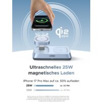 Беспроводное зарядное Ugreen MagFlow 3-in-1 W711 55677 (голубой) - Превью изображения №2 — Интернет-магазин Teono.by