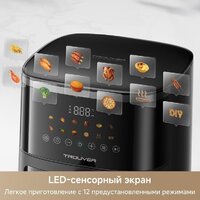 Аэрогриль (аэрофритюрница) Trouver Air Fryer FD10 Pro Max (черный) - Превью изображения №7 — Интернет-магазин Teono.by