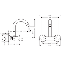 Смеситель Hansgrohe Logis Classic 71286000 - Превью изображения №2 — Интернет-магазин Teono.by