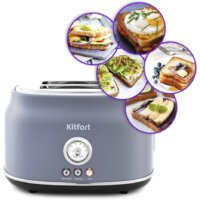 Тостер Kitfort KT-2038-3 (серый) - Превью изображения №2 — Интернет-магазин Teono.by