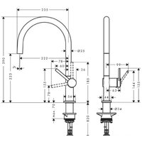Смеситель Hansgrohe Talis M54 72804000 - Превью изображения №2 — Интернет-магазин Teono.by