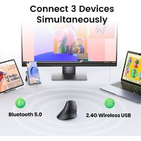 Вертикальная мышь Ugreen MU008 25444 (черный) - Превью изображения №7 — Интернет-магазин Teono.by