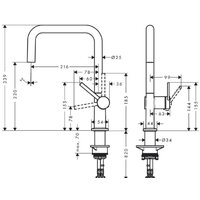Смеситель Hansgrohe Talis M54 72844670 - Превью изображения №2 — Интернет-магазин Teono.by