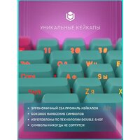 Клавиатура IO by Red Square Type 68 Pro g3ms Aquamarine (бирюзовый/розовый) - Превью изображения №10 — Интернет-магазин Teono.by