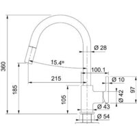 Смеситель Franke Lina 115.0626.055 (оникс) - Превью изображения №2 — Интернет-магазин Teono.by