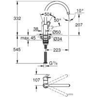 Смеситель Grohe Bauloop 31368001 - Превью изображения №2 — Интернет-магазин Teono.by