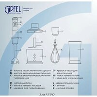 Портативный блендер Gipfel Chef 52392 - Превью изображения №8 — Интернет-магазин Teono.by