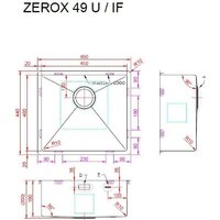 Кухонная мойка ZorG Zerox 49 U / IF Zurinox PVD Gunblack - Превью изображения №4 — Интернет-магазин Teono.by