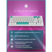 Клавиатура IO by Red Square Type 68 Pro g3ms Aquamarine (белый) - Превью изображения №4 — Интернет-магазин Teono.by