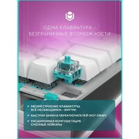 Клавиатура IO by Red Square Type 68 Pro g3ms Aquamarine (белый) - Превью изображения №9 — Интернет-магазин Teono.by