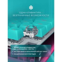 Клавиатура IO by Red Square Type 84 g3ms Sapphire V2 (бирюзовый/розовый) - Превью изображения №7 — Интернет-магазин Teono.by