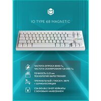 Клавиатура IO by Red Square Type 68 Magnetic g3ms Magnetite Ice (белый) - Превью изображения №4 — Интернет-магазин Teono.by