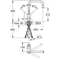 Смеситель Grohe Minta (хром) [32067000] - Превью изображения №2 — Интернет-магазин Teono.by