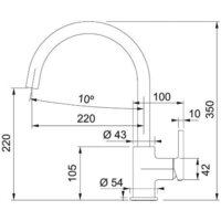 Смеситель Franke Lina XL 115.0626.020 (оникс) - Превью изображения №2 — Интернет-магазин Teono.by