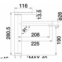 Смеситель Blanco Linee 517594 (хром) - Превью изображения №2 — Интернет-магазин Teono.by