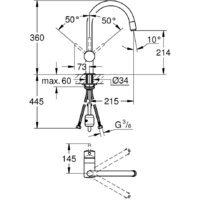 Смеситель Grohe Minta (хром) [3291800E] - Превью изображения №4 — Интернет-магазин Teono.by