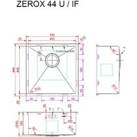 Кухонная мойка ZorG Zerox 44 U / IF PVD Gold - Превью изображения №4 — Интернет-магазин Teono.by