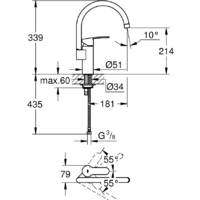 Смеситель Grohe Eurostyle Cosmopolitan 30221002 - Превью изображения №4 — Интернет-магазин Teono.by