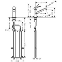 Смеситель Hansgrohe Focus M42 71829000 - Превью изображения №4 — Интернет-магазин Teono.by