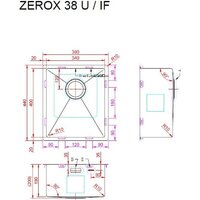 Кухонная мойка ZorG Zerox 38 U / IF Steel - Превью изображения №4 — Интернет-магазин Teono.by
