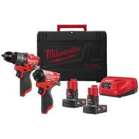 Milwaukee M12FPP2A2-402X 4933480587 (шуруповерт, винтоверт, 2 АКБ, кейс)