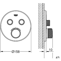 Grohe Grohtherm SmartControl 29119AL0 (темный графит, матовый) Image #2