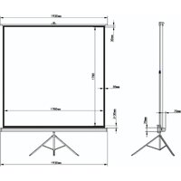 Проекционный экран BRAUBERG Tripod 1:1 (180x180) 236730 - Превью изображения №13 — Интернет-магазин Teono.by