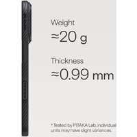 Чехол для телефона Pitaka Ultra-Slim для iPhone 17 Pro Max (600D Black/Grey Twill) - Превью изображения №3 — Интернет-магазин Teono.by