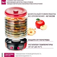 Сушилка для овощей и фруктов Мастерица EFD-2000 - Превью изображения №9 — Интернет-магазин Teono.by