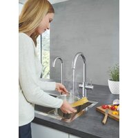 Смеситель Grohe Red Duo 30079DC1 (сталь) - Превью изображения №4 — Интернет-магазин Teono.by
