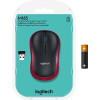 Logitech M185 (черный/красный) Image #7