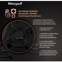 Варочная панель Weissgauff HG 451 BGH - Превью изображения №5 — Интернет-магазин Teono.by