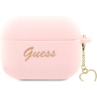 CG Mobile Guess Script logo with Heart charm для AirPods Pro 2 GUAP2LSCHSP (розовый)