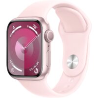 Apple Watch Series 9 41 мм (алюминиевый корпус, розовый/розовый, спортивный силиконовый ремешок M/L)