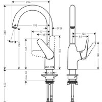 Смеситель Hansgrohe M421-H220 71802000 - Превью изображения №4 — Интернет-магазин Teono.by