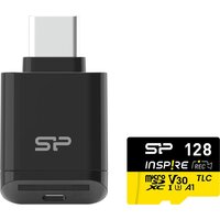 Silicon-Power Inspire microSDXC SP128GBSTXLA2V1NSP 128GB (с адаптером)