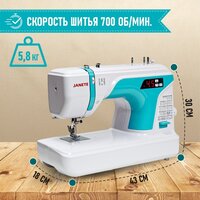 Электронная швейная машина Janete 2100AT (бирюзовый) - Превью изображения №9 — Интернет-магазин Teono.by