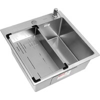 ARFEKA Eco AR мойка 500*500, коландер G, дозатор Satin Decor Volcanic