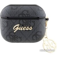 CG Mobile Guess Leather 4G with Metal Logo and Charm для AirPods 3 GUA3G4GSMK (черный)