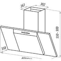 MAUNFELD Gloria 90 (нержавеющая сталь/черное стекло) Image #2