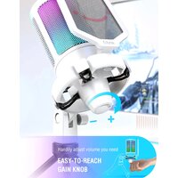 Проводной микрофон FIFINE A6V (белый) - Превью изображения №3 — Интернет-магазин Teono.by