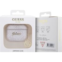 Чехол CG Mobile Guess Leather 4G with Metal Logo and Charm для AirPods 3 GUA3G4GSMP (розовый) - Превью изображения №3 — Интернет-магазин Teono.by