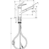 Смеситель Hansgrohe M427-H150 71814000 - Превью изображения №3 — Интернет-магазин Teono.by