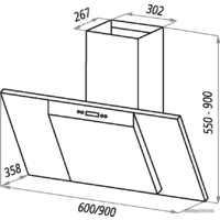 MAUNFELD Gloria 60 (нержавеющая сталь/черное стекло) Image #17
