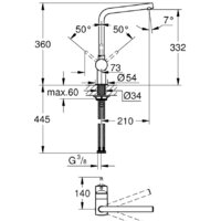 Смеситель Grohe Minta 31375DL0 - Превью изображения №2 — Интернет-магазин Teono.by