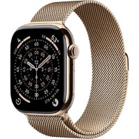 Apple Watch Series 11 LTE 46 мм (титановый корпус, золотистый/золотистый, миланская петля M/L)