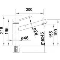 Смеситель Blanco Alta-S Compact Silgranit (кофе) [515334] - Превью изображения №2 — Интернет-магазин Teono.by
